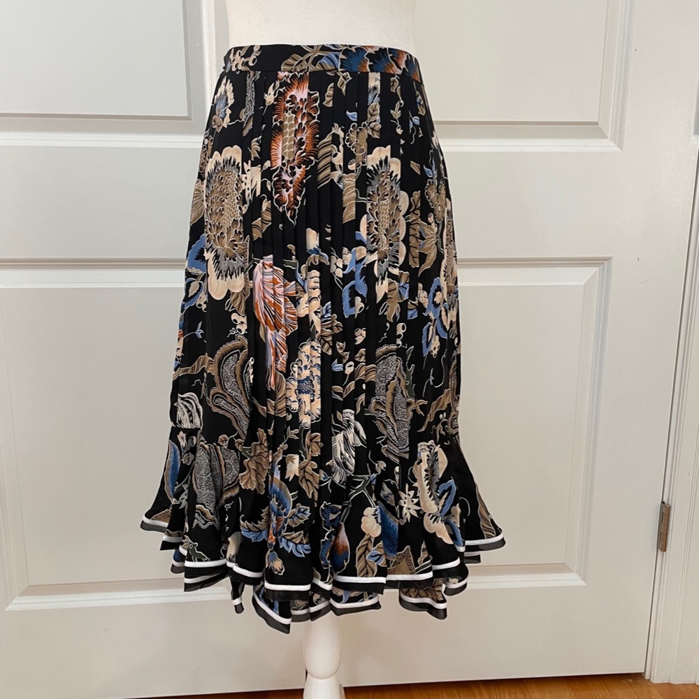 Louisa Silk Knee Length Skirt from Tory Burch - Picture 3 of 10